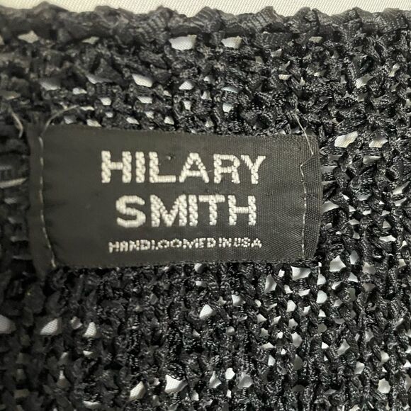 Hilary Smith Hand-loomed Black Cardigan L - Picture 6 of 10
